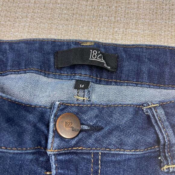 Women's 1822 Dark Wash Ankle Skinny Jeans Size 14 - Picture 3 of 6